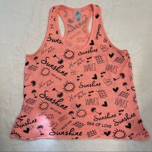 Jerry Leigh Orange Racerback Tank Size XL